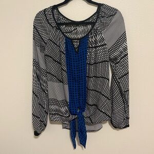 Stylish Black and Blue Women's Top